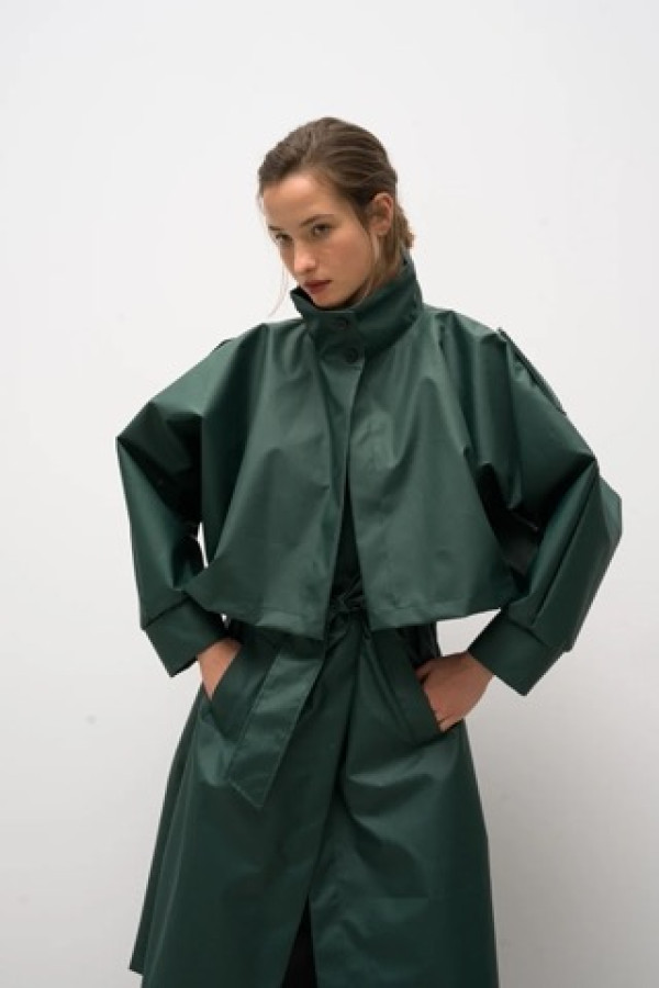 GLASS GABARDINE F IN GREEN